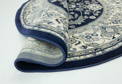 Ottoman 4379 NAVY/NAVY (Round)