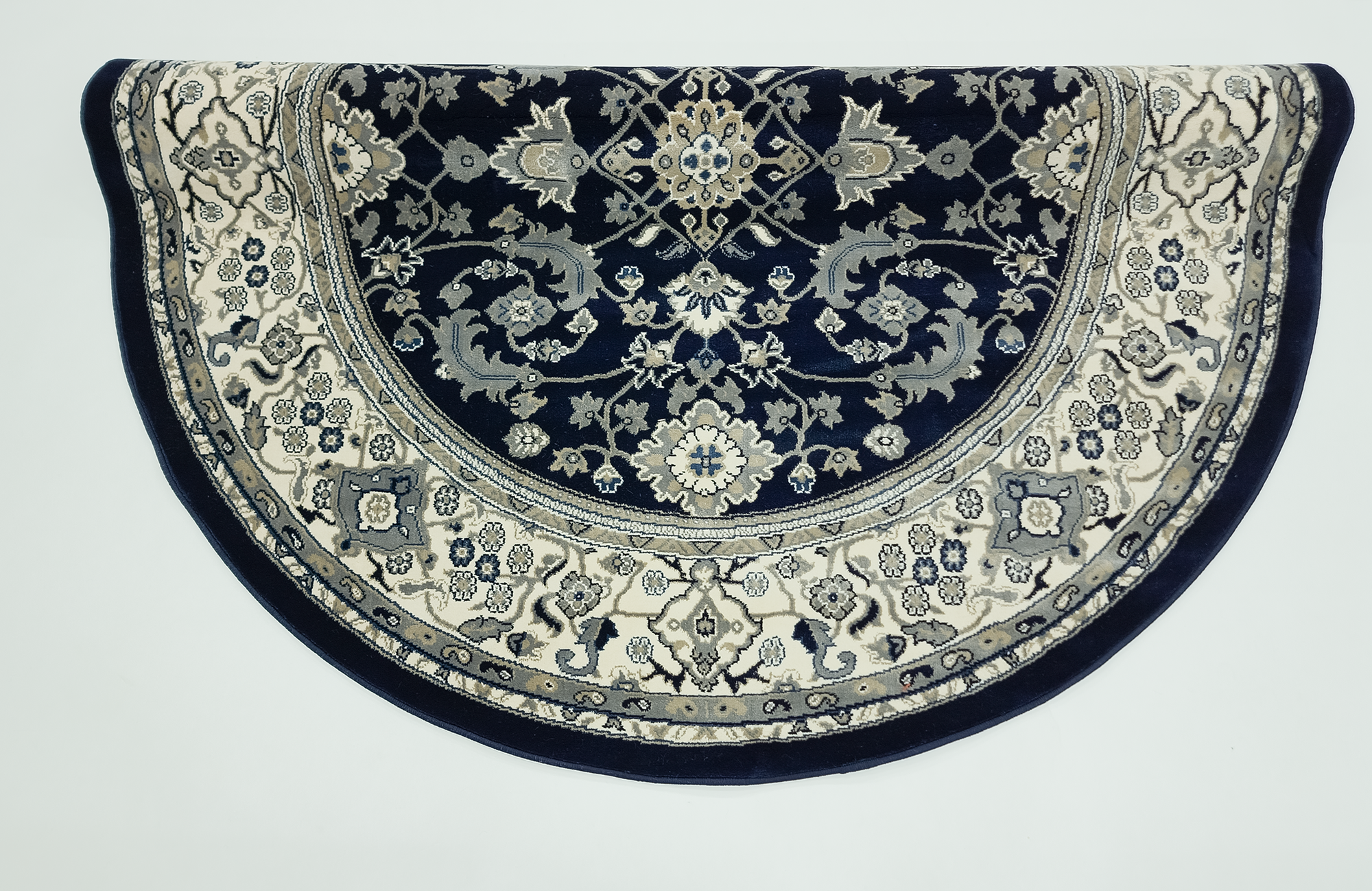 Ottoman 4379 NAVY/NAVY (Round)