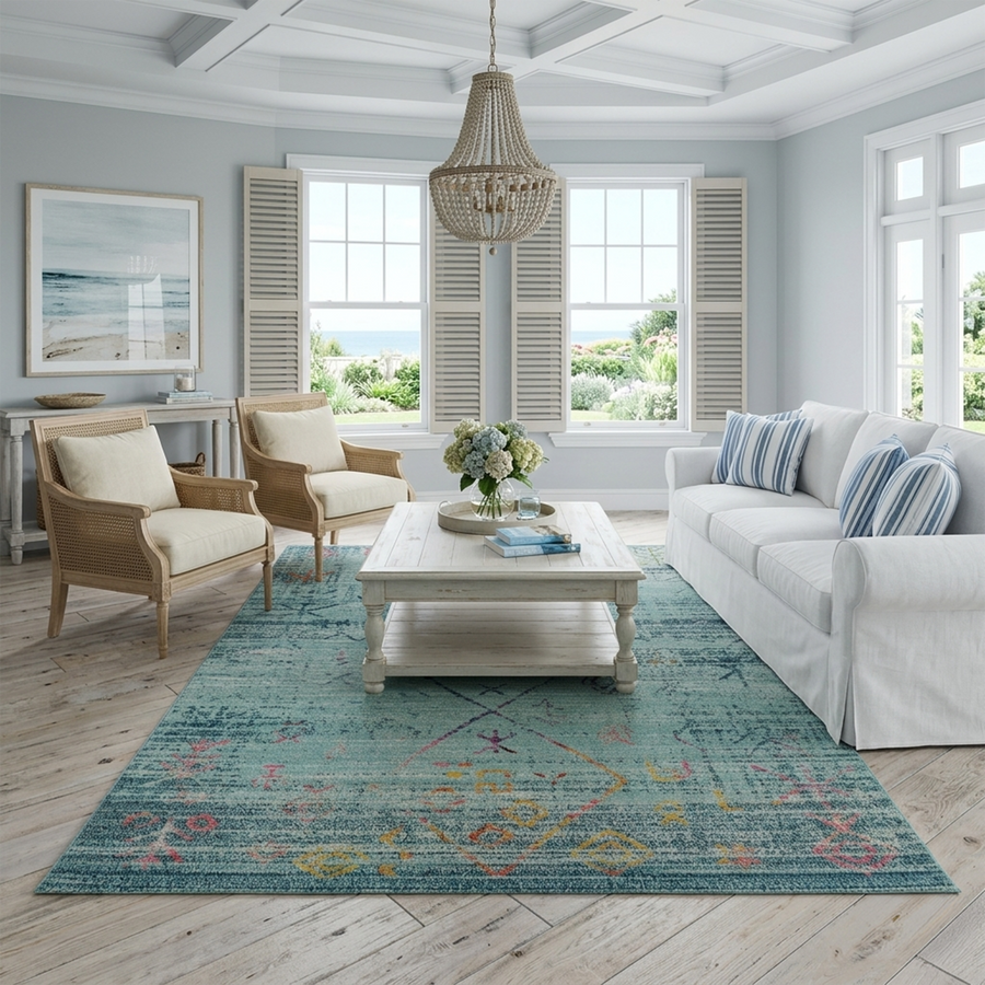 Frisee Rug 489 L.blue/Grey