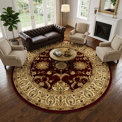 Ottoman 504 RED/RED (Round)