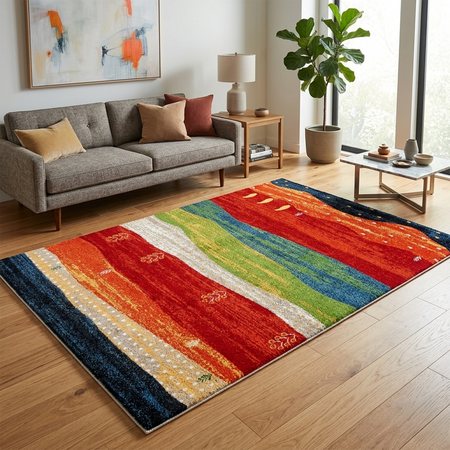 Frisee Rug 742A Red Terra