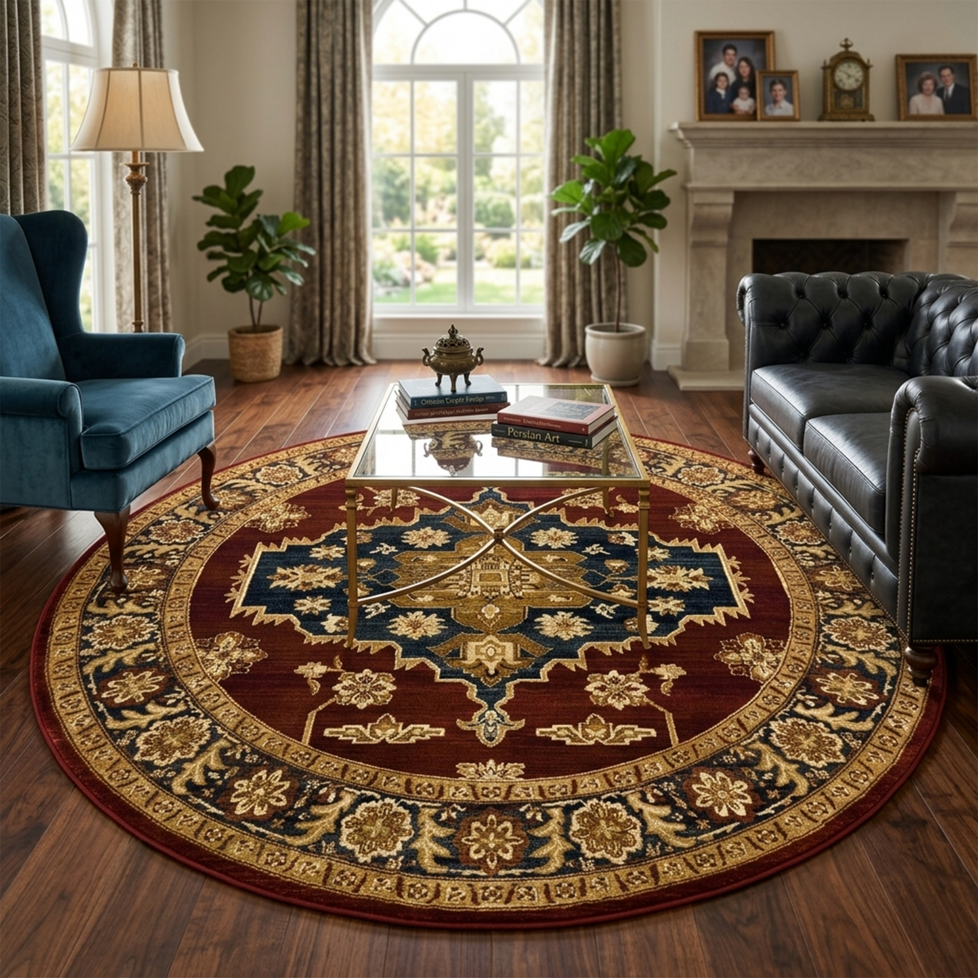Ottoman 8583 RED/RED (Round)