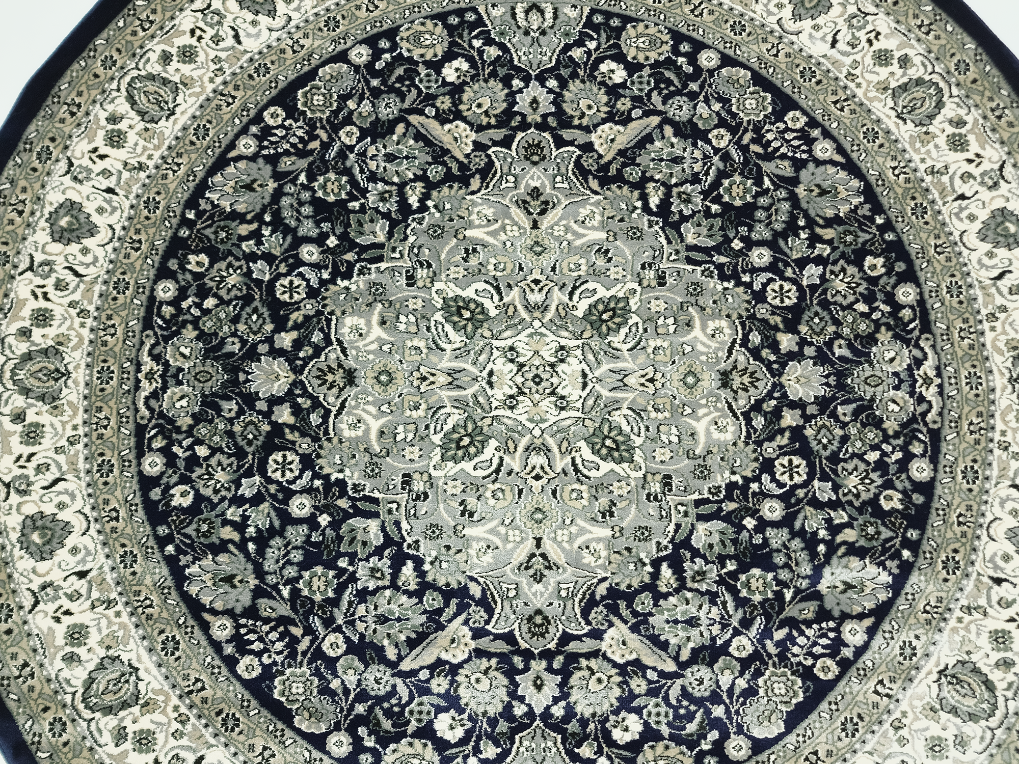 Ottoman 9063 NAVY/NAVY (Round)