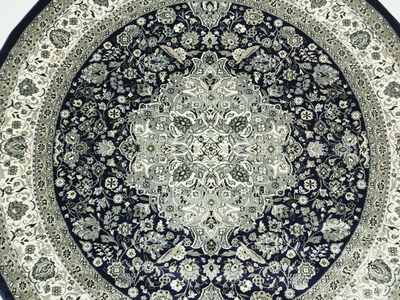 Ottoman 9063 NAVY/NAVY (Round)