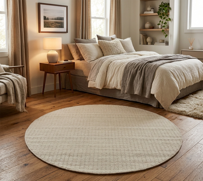 ASTRID VANILLA(MILK)- WOOL & COTTON (Round)