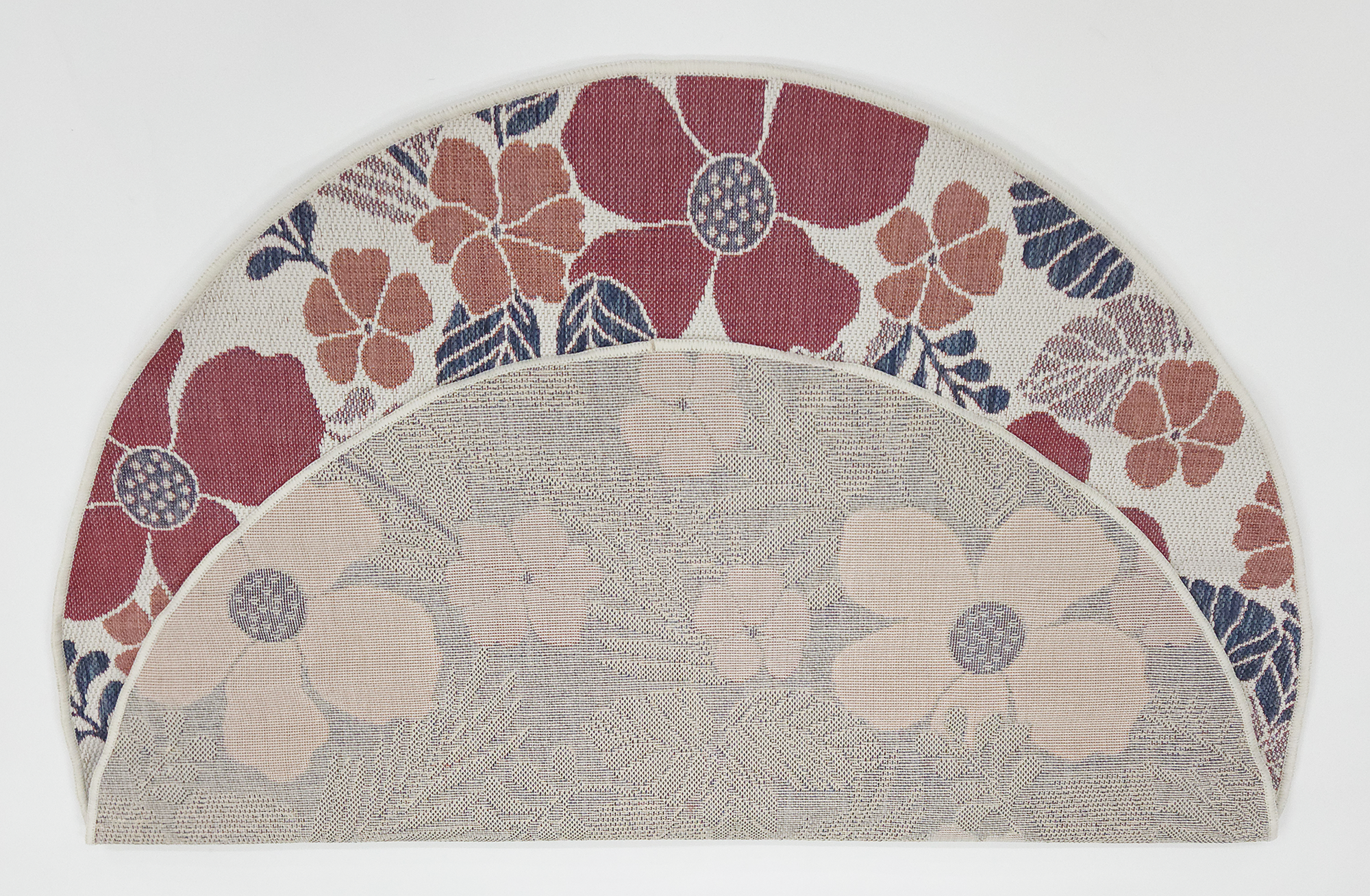 Flora 1136 Ecru S. Navy RED (Round)