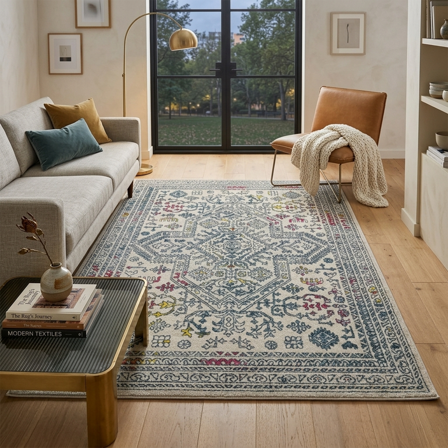 Frisee 197 CREAM/BLUE