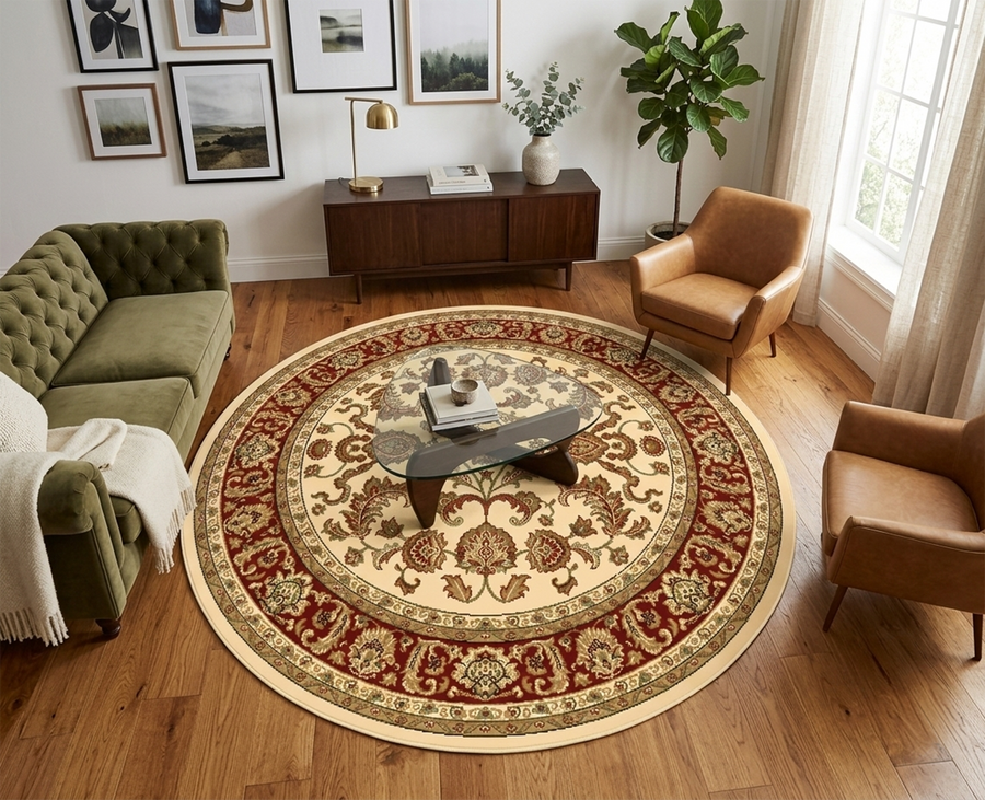 Julian 5 Cream/Red (Round)