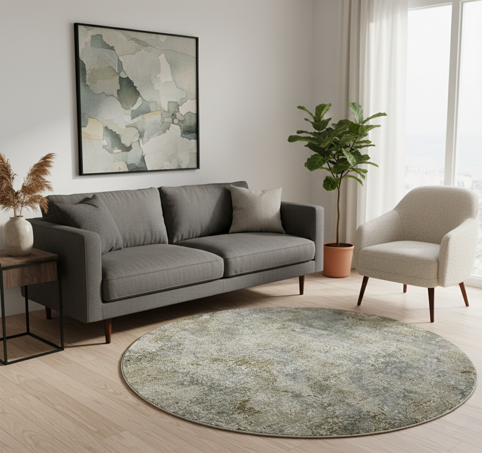 ROSALIE LS476B LIGHT GRAY (Round)