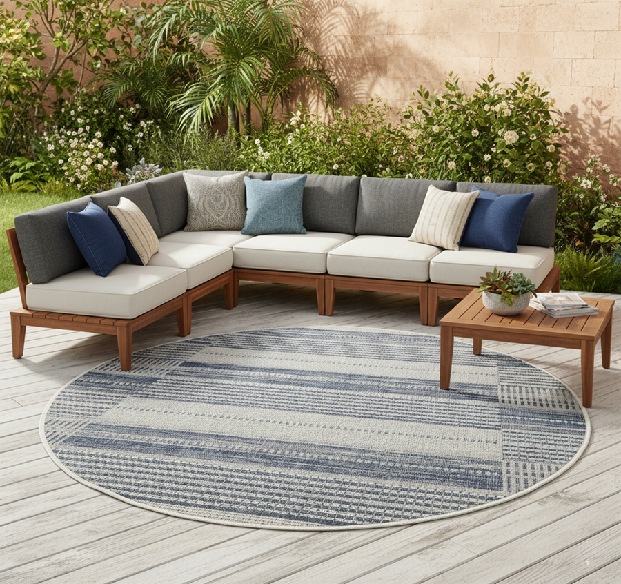 LUSH 1150 Ecru S. Navy (Round)