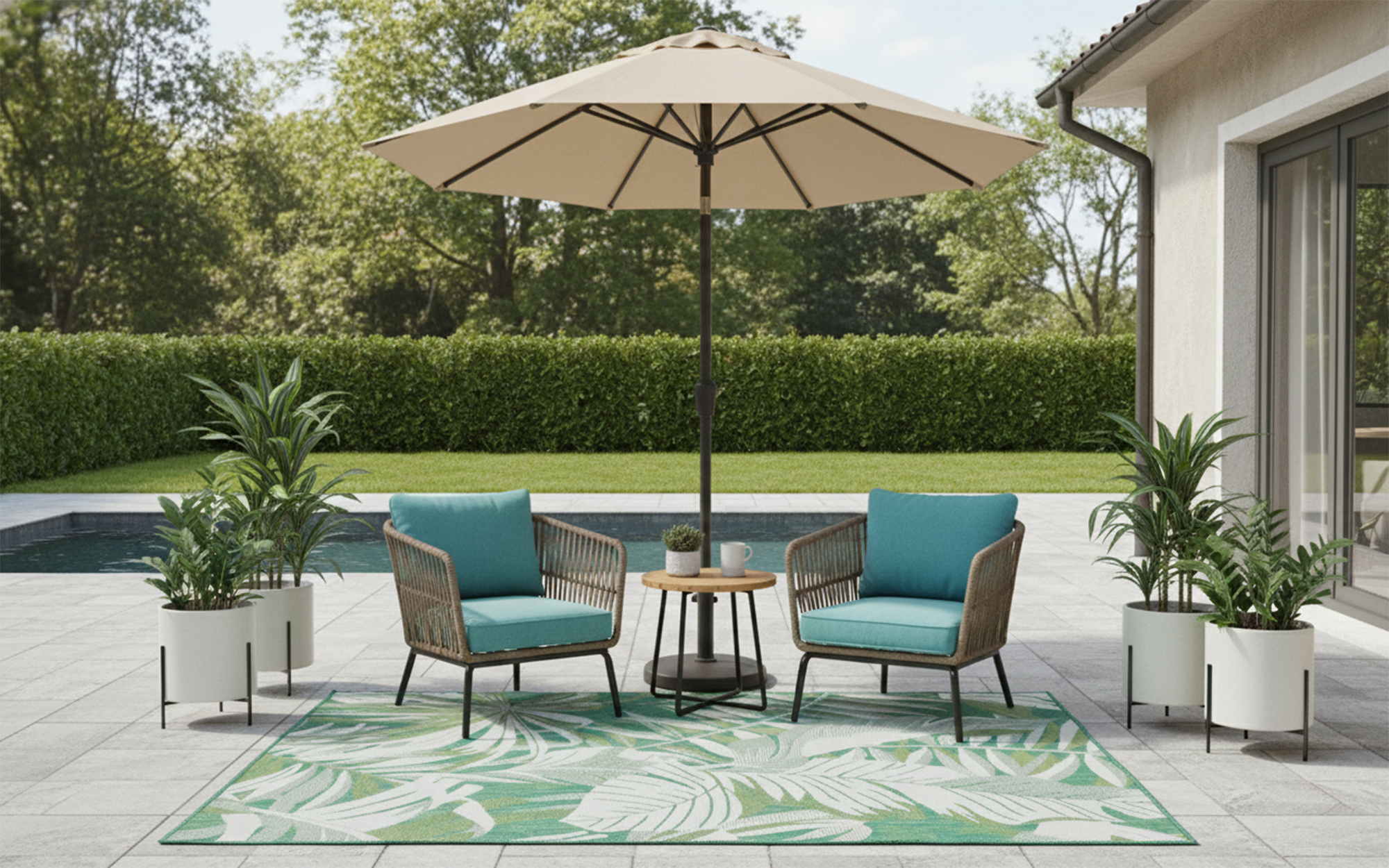 LUSH 1170 Green Blue Ecru S.PEA