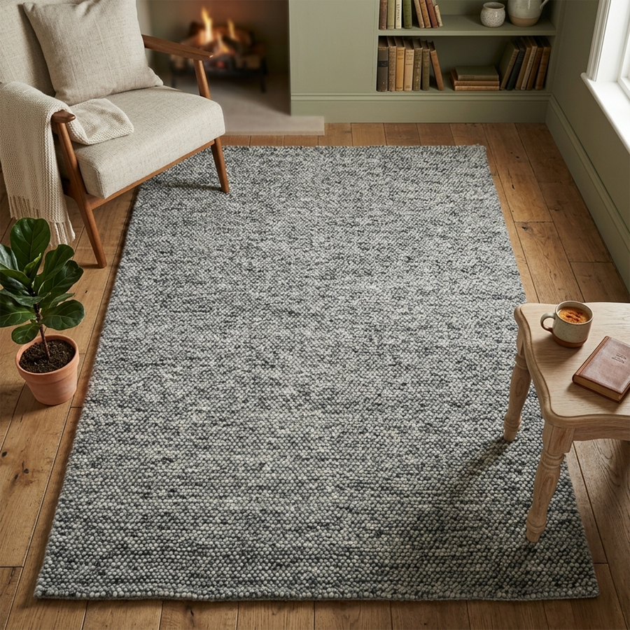 Loops Grey (Wool Rug)