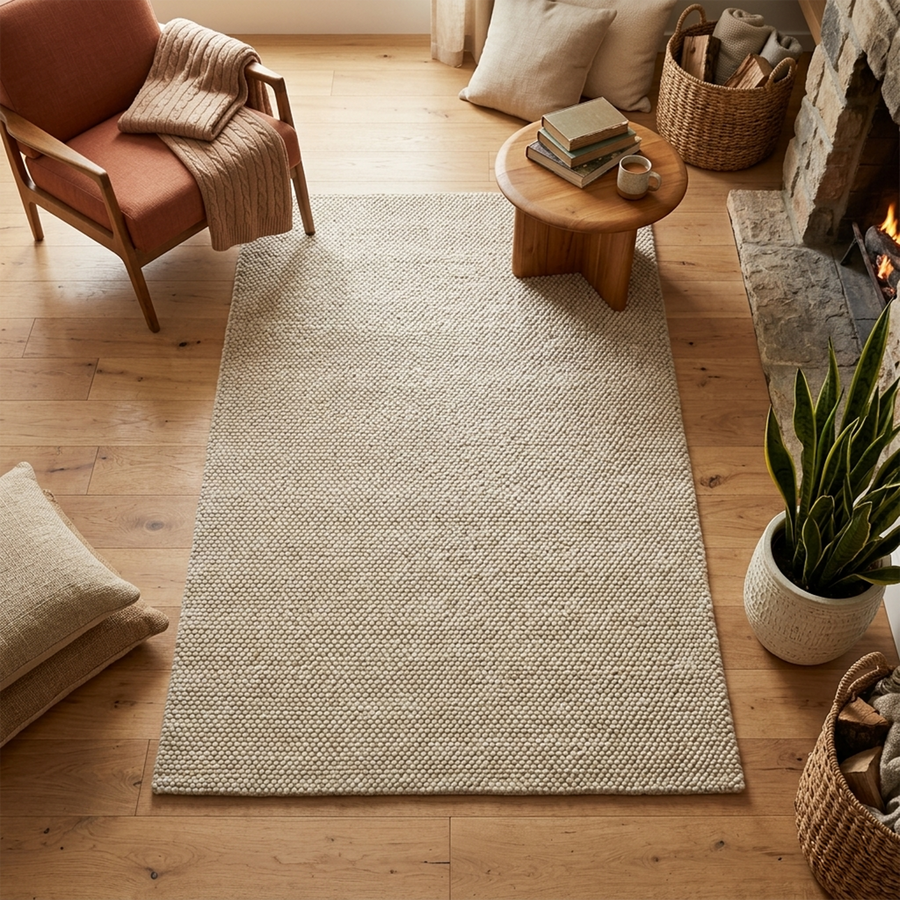 Loops Vanilla (Wool Rug)