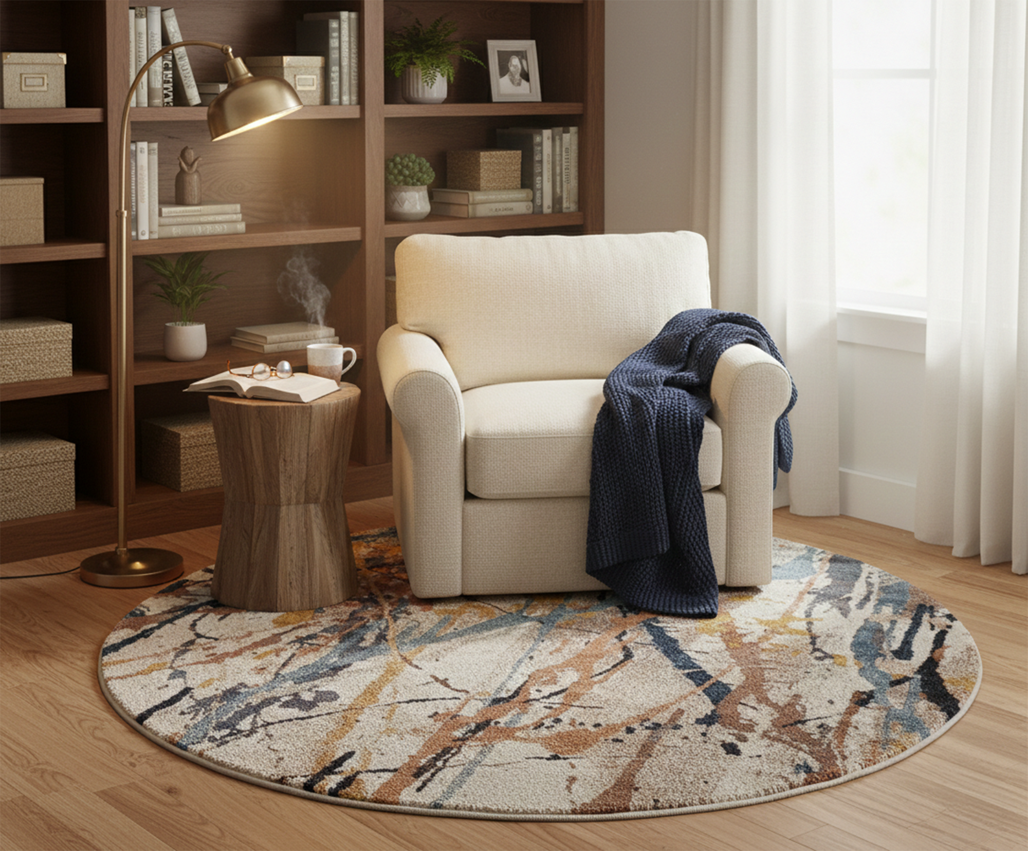 OASIS 153 L.ORANGE/CREAM (Round)