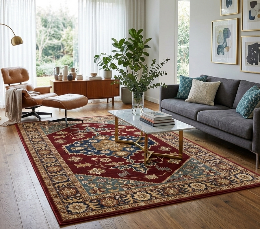 Ottoman 8583 RED/RED