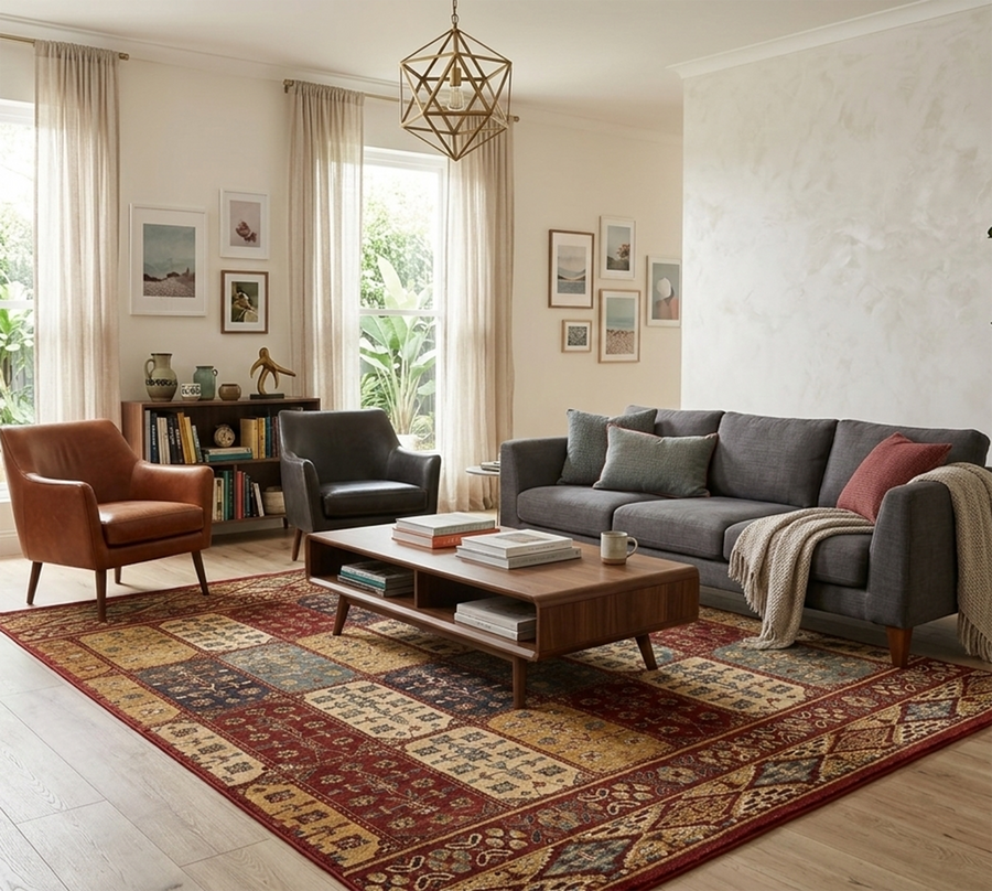 Ottoman 9543 RED/RED