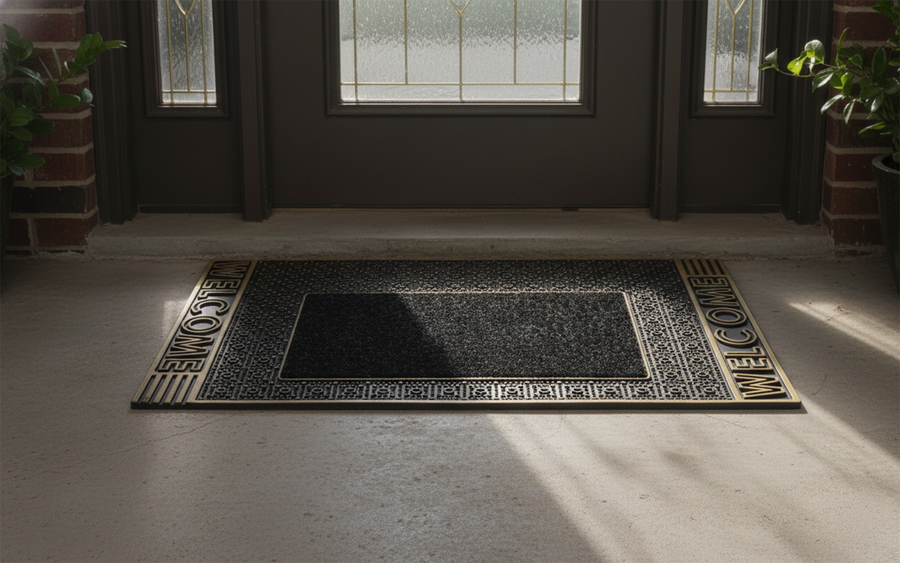 Outdoor PVC Door mat (Welcome A2 Gold)