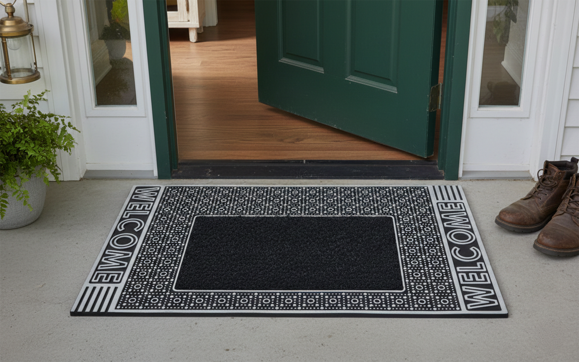 Outdoor PVC Door mat (Welcome A2 Silver)