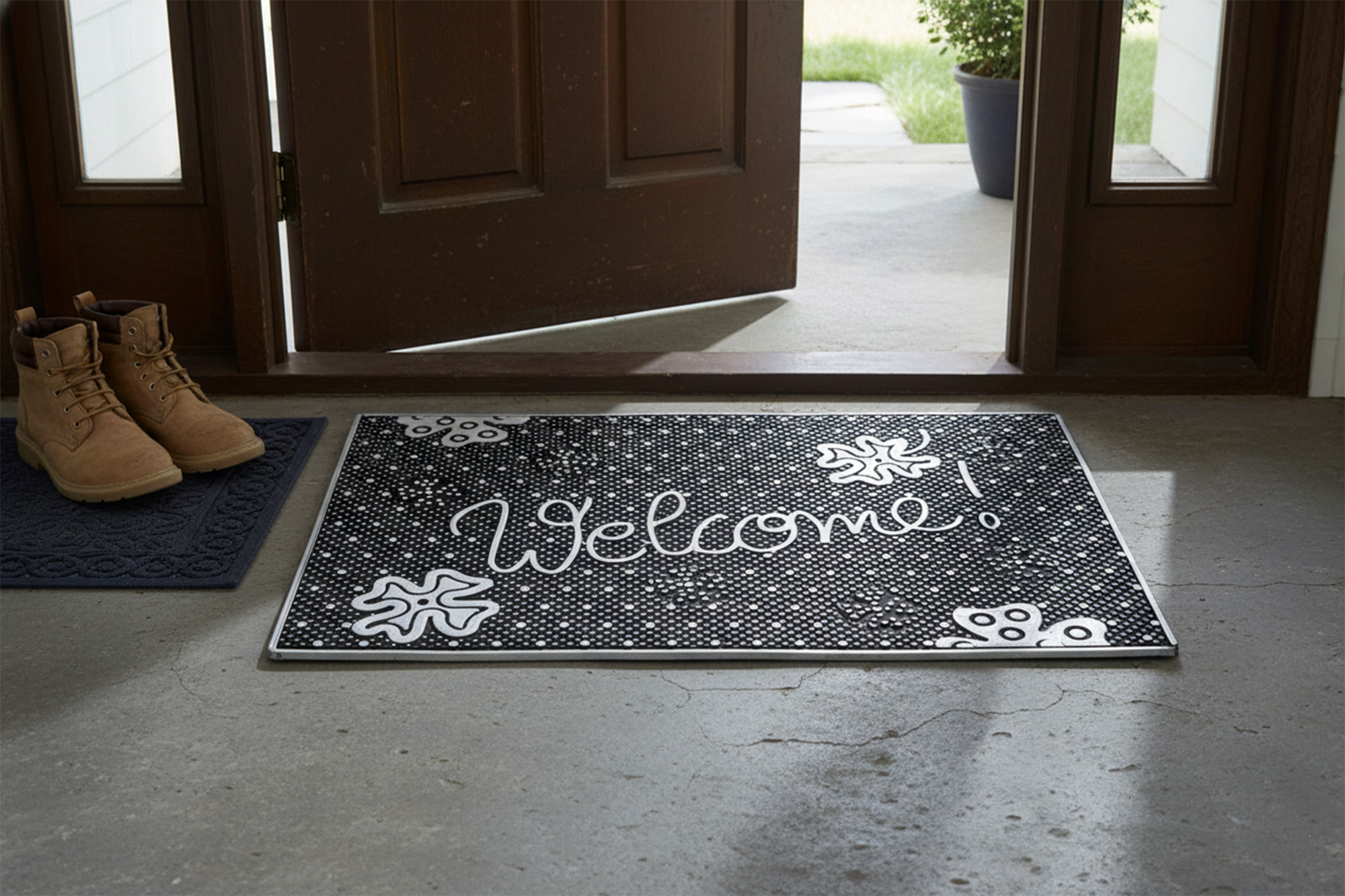 Outdoor PVC Door mat (Welcome E1 Silver)