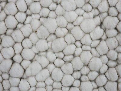 Fish eye -Vanilla (Wool rug)