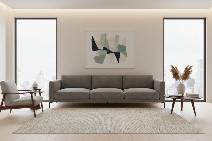 Fish eye -Vanilla (Wool rug)