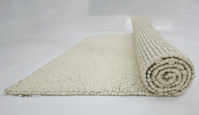 Fish eye -Vanilla (Wool rug)