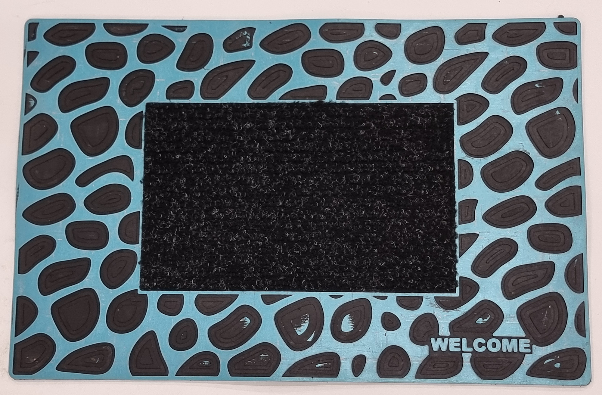 Outdoor PVC Door mat (Welcome A1 Turquoise)