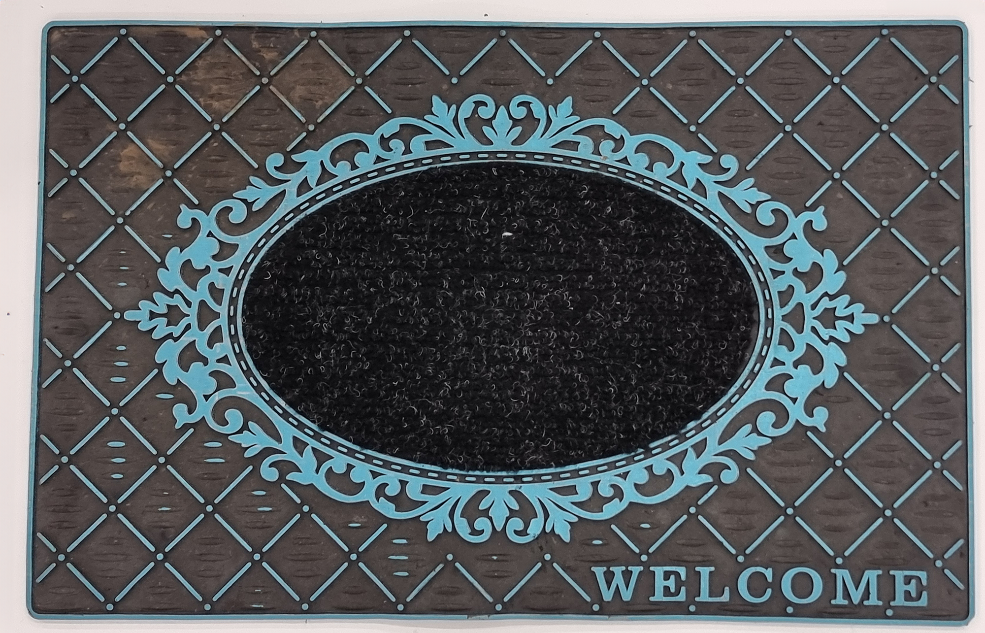 Outdoor PVC Door mat (Welcome D1 Turquoise)