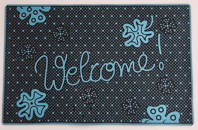 Outdoor PVC Door mat (Welcome E1 Turquoise)