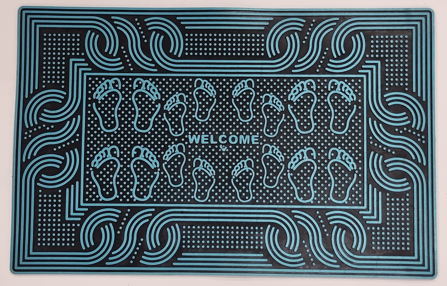 Outdoor PVC Door mat (Welcome Turquoise)