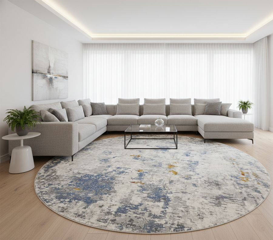 Boho 273 LIGHT GREY/MULTI (ROUND)