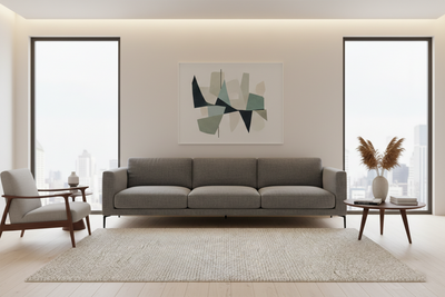 Fish eye -New Vanilla (Wool rug)