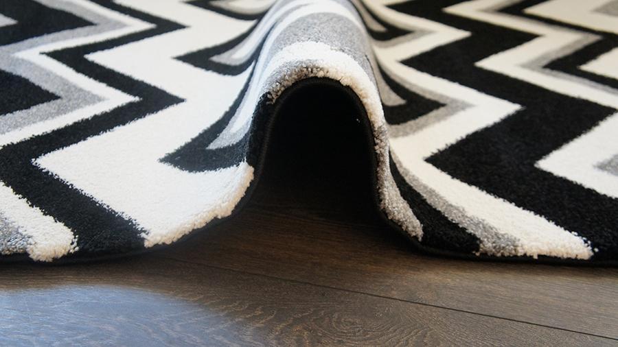 Valens Chevron Black and White Rug
