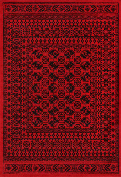 Tribe Traditional Afghan Red Rug