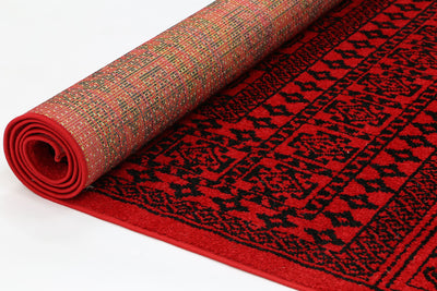 Tribe Traditional Afghan Red Rug