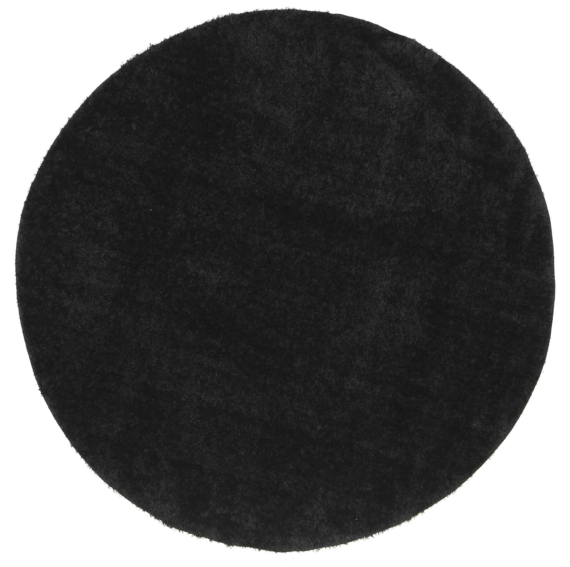 Fluffy Shaggy Round - Black