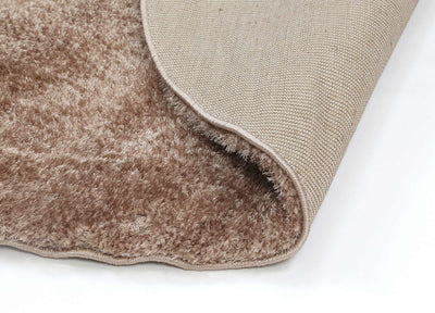 Fluffy Shaggy Round Rug Camel