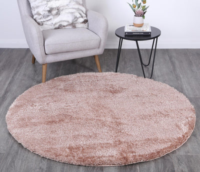 Fluffy Shaggy Round Rug Camel