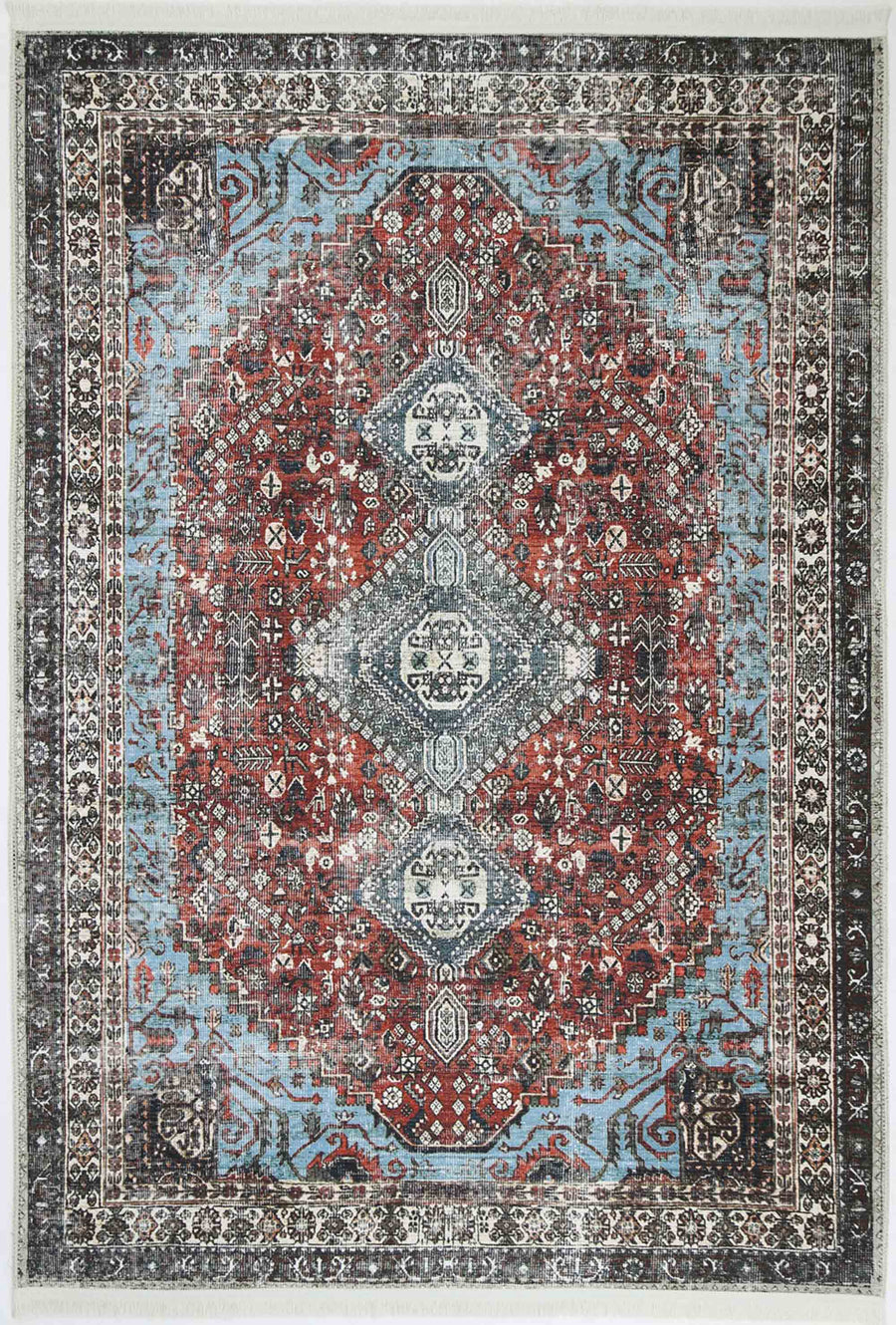 Vintage Distress Multi Colour Oriental