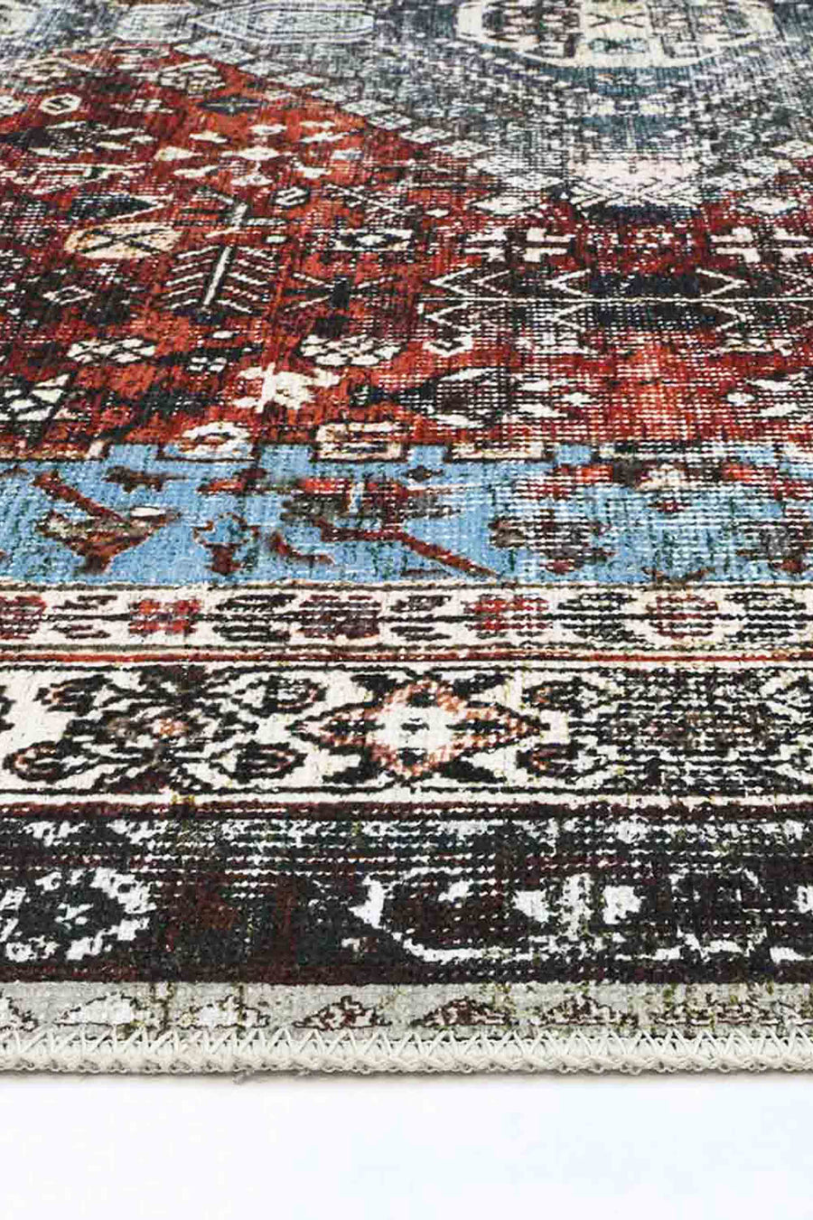 Vintage Distress Multi Colour Oriental