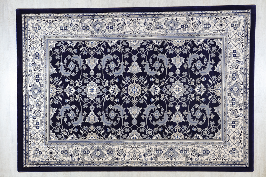 Navy Traditional Rug by WA Rugs