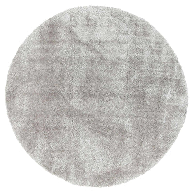 Fluffy Shaggy Round Rug Grey