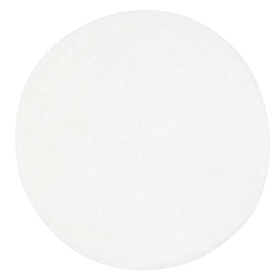 Fluffy Shaggy Round Rug White