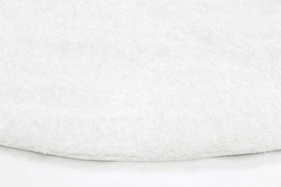 Fluffy Shaggy Round Rug White