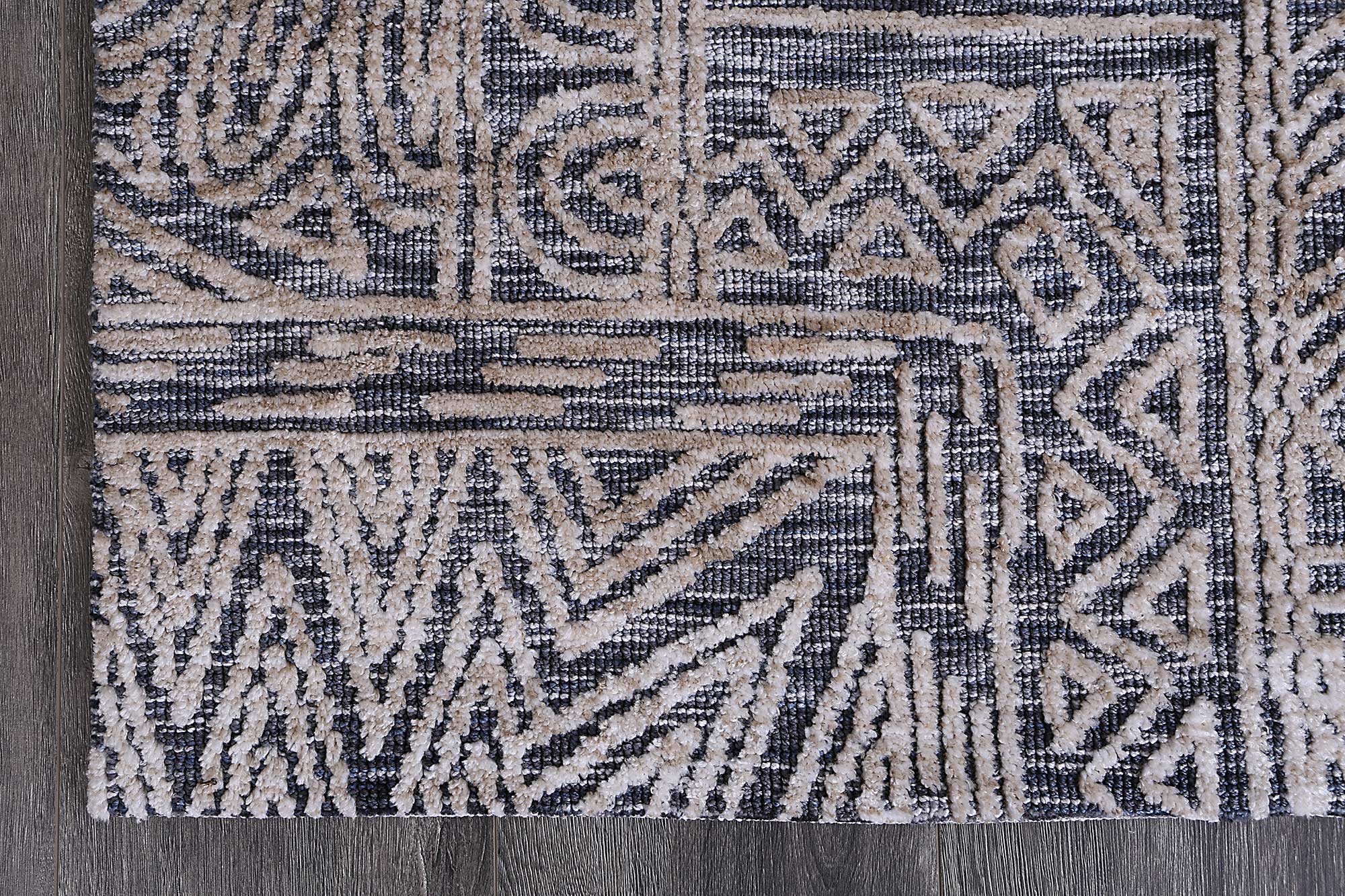 Amritsar Anthacite Flower Rug