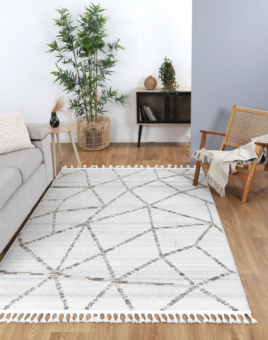 Ares 5 Cream Beige Geometric