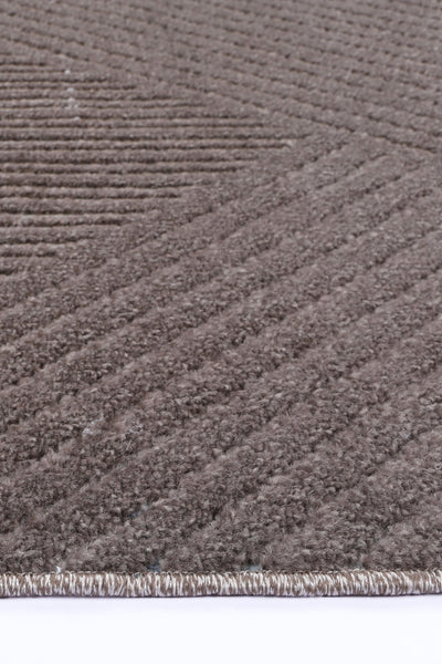 Ares  11 Cream Brown Geometric Striped