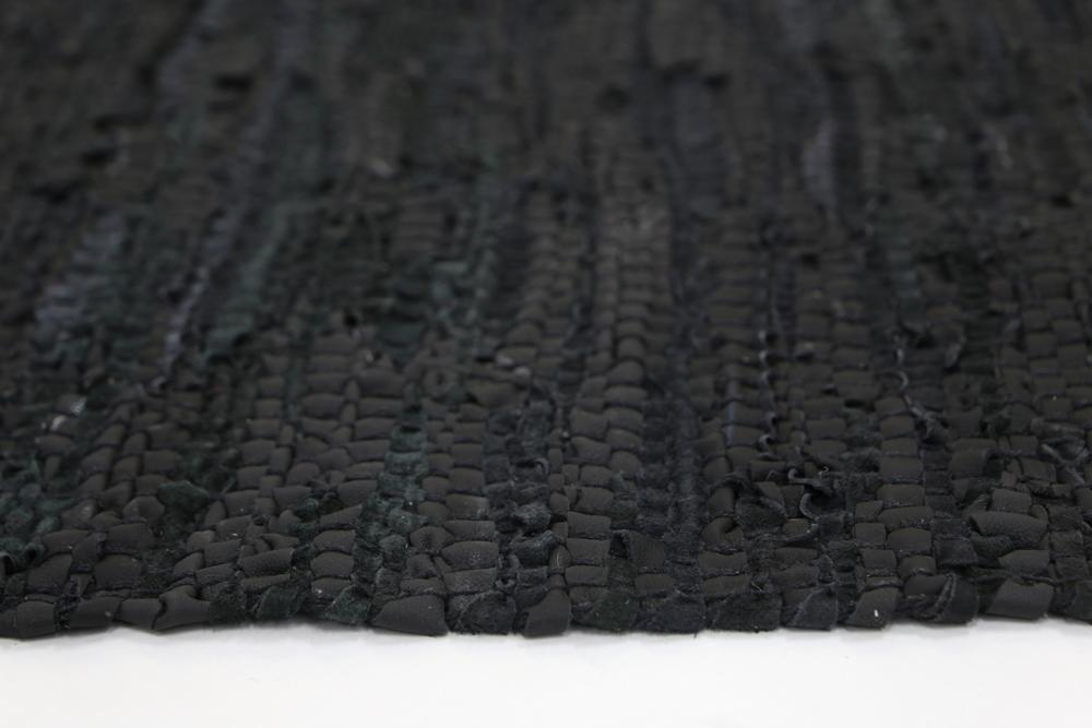 Leather Rug Black