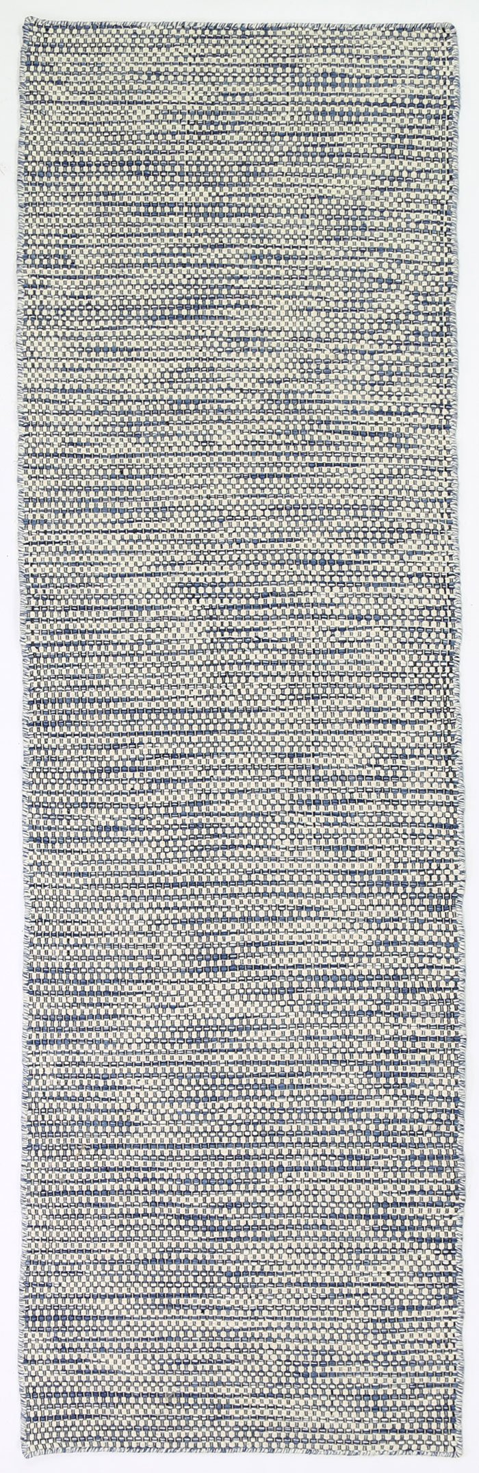 Nordic Blue Wool Runner Rug