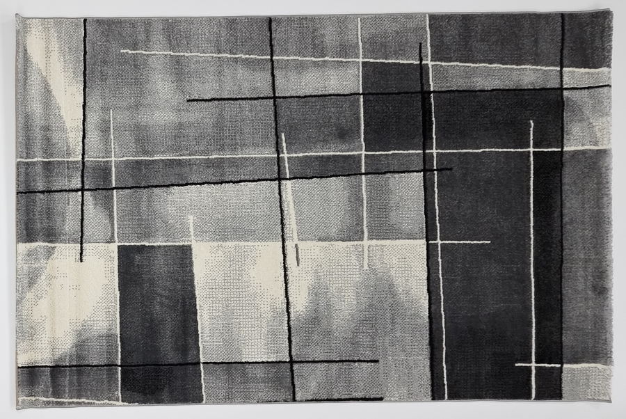 Geometric Black Rug by WARUGS